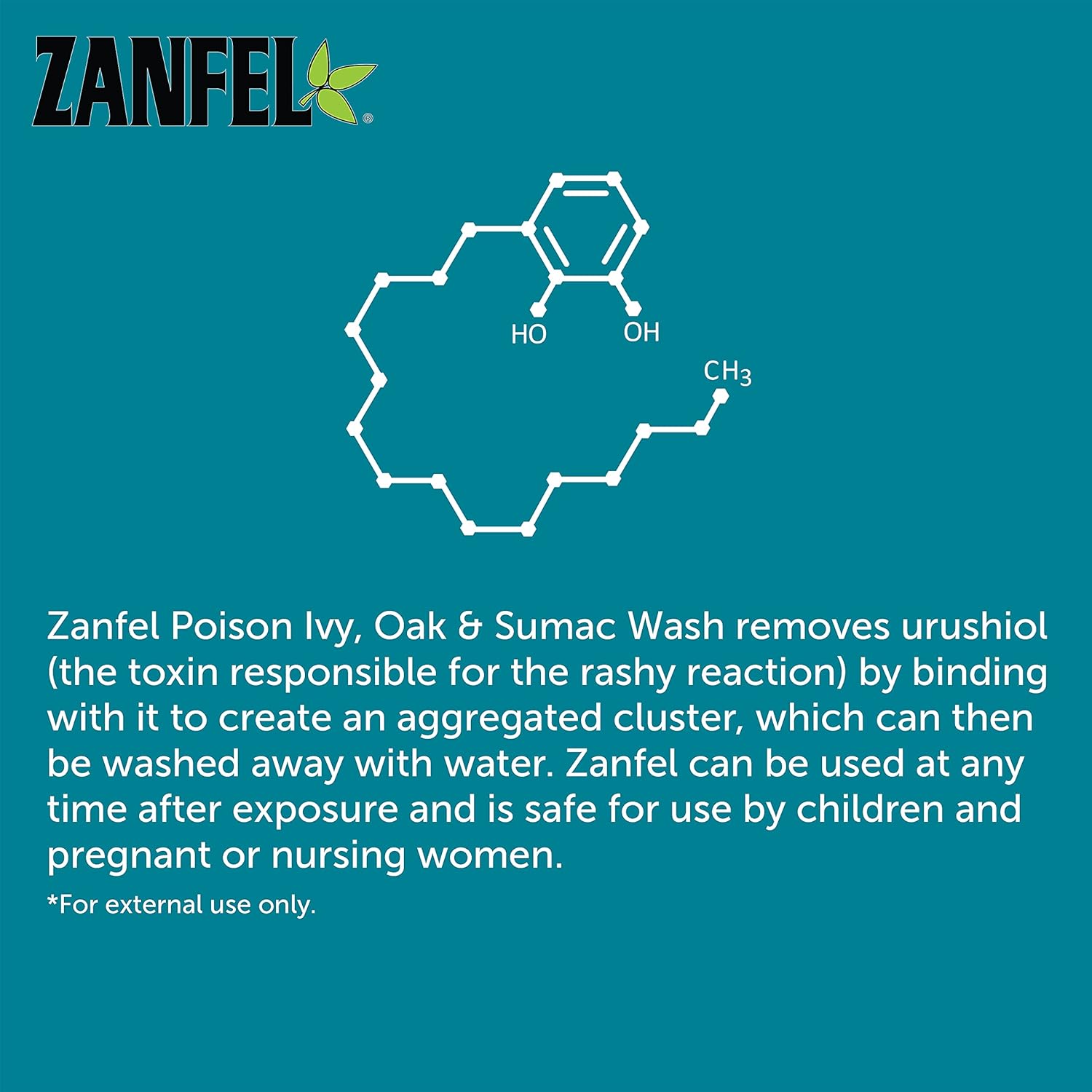 ZANFEL - Poison Ivy, Oak & Sumac Wash, 1 Oz 24Hr Smart